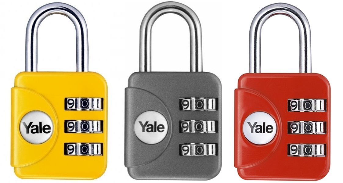 YALE YP1/28 Şifreli Mini Asma Kilit 28 mm KIRMIZI