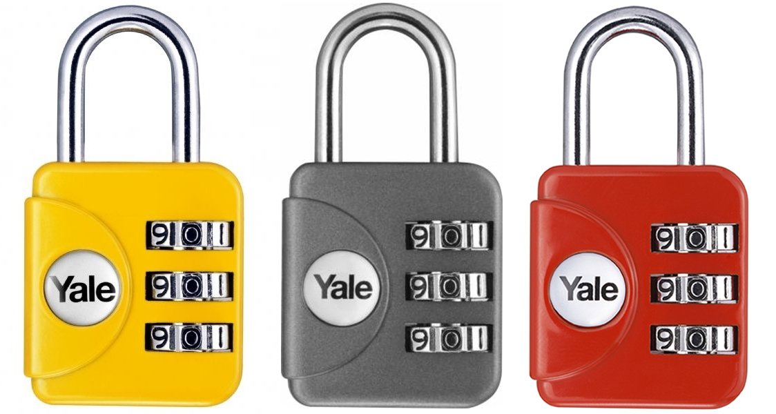 YALE YP1/28 Şifreli Mini Asma Kilit 28 mm KIRMIZI