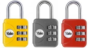YALE YP1/28 Şifreli Mini Asma Kilit 28 mm KIRMIZI