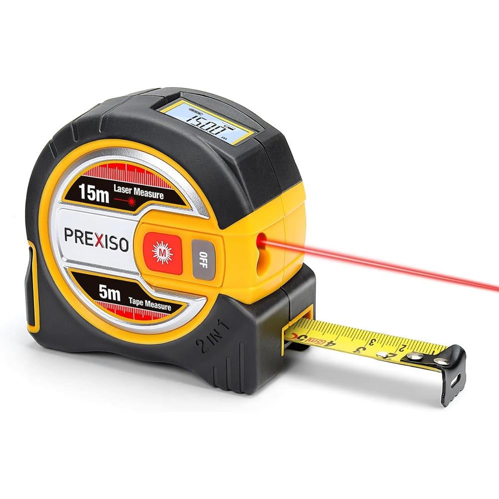 Prexiso PLT15 İkisi Bir Arada 15 Mt Lazerli 5 Metre Şerit Metre