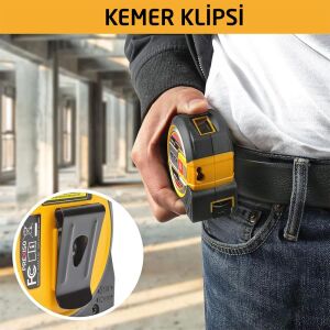 Prexiso PLT15 İkisi Bir Arada 15 Mt Lazerli 5 Metre Şerit Metre