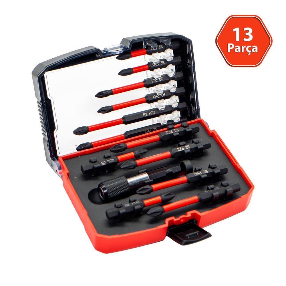 6515 Adaptörlü Bits Uç Vidalama Seti 13 Parça