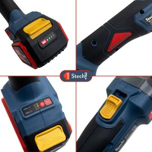 Stechend SX44-2X4.0 Çift Akülü Kömürsüz Avuç Taşlama 125mm 20V 4.0Ah