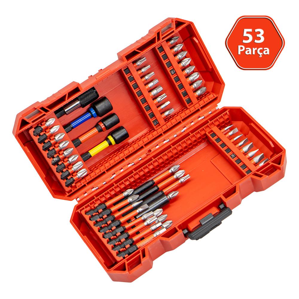 6519 Adaptörlü Bits Uç Vidalama Seti 53 Parça