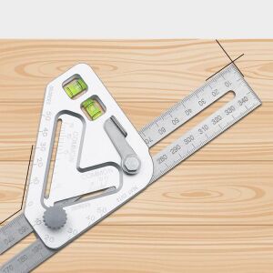 Rox Wood 0122 Çok Amaçlı Terazili Açılı Gönye 350 mm