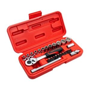 İzeltaş 1/4'' Altı Köşe Mini Lokma Anahtar ve Bits Set 27 Parça