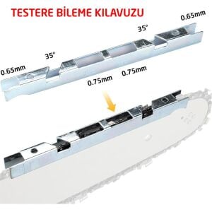 Vinko 03132 Zincir Testere Bileme Eğe Takımı 7 Parça