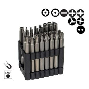 6524 Vidalama Bits Uç Seti 75 mm 32 Parça