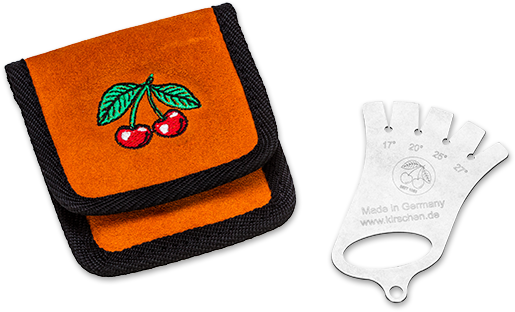 Kirschen Two Cherries Iskarpela Kesim Acısı Ölçme Aleti Deri Çantalı