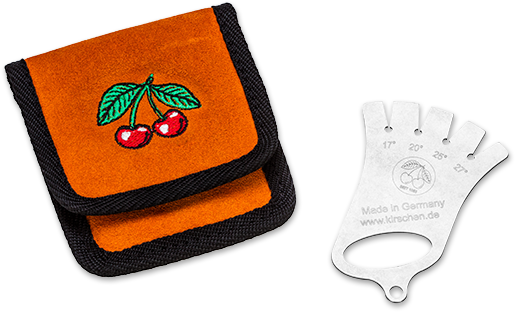 Kirschen Two Cherries Iskarpela Kesim Acısı Ölçme Aleti Deri Çantalı