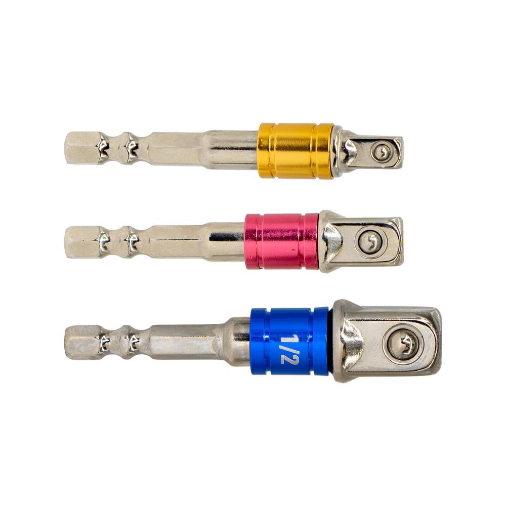 6531 Bits Saplı Lokma Adaptör Seti 3 Parça (1/4'' - 3/8'' - 1/2'')