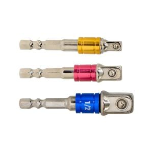 6531 Bits Saplı Lokma Adaptör Seti 3 Parça (1/4'' - 3/8'' - 1/2'')
