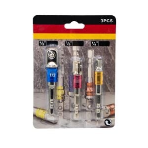 6531 Bits Saplı Lokma Adaptör Seti 3 Parça (1/4'' - 3/8'' - 1/2'')