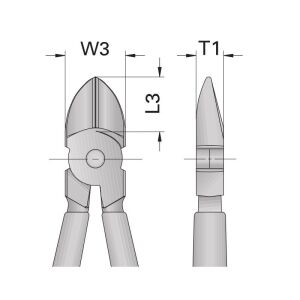 Gedore 8314-160 JC İsveç Modeli Yan Keski 160 mm