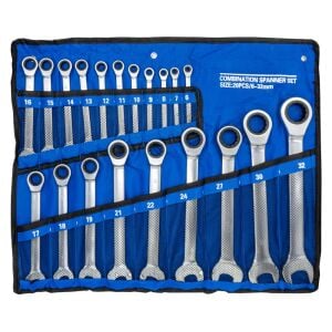6276 Cırcır Kombine Anahtar Takımı 6-32mm 20 Parça (Bez Çantalı)