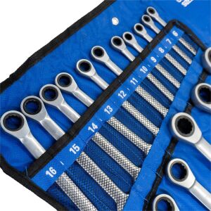 6276 Cırcır Kombine Anahtar Takımı 6-32mm 20 Parça (Bez Çantalı)