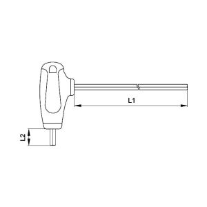 Ceta Form K10A-0104 T Saplı Allen Anahtar SAE 1/4'' Inch