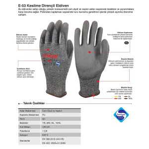 STARLINE E-53 Kesilme Dirençli İş Eldiveni - 10