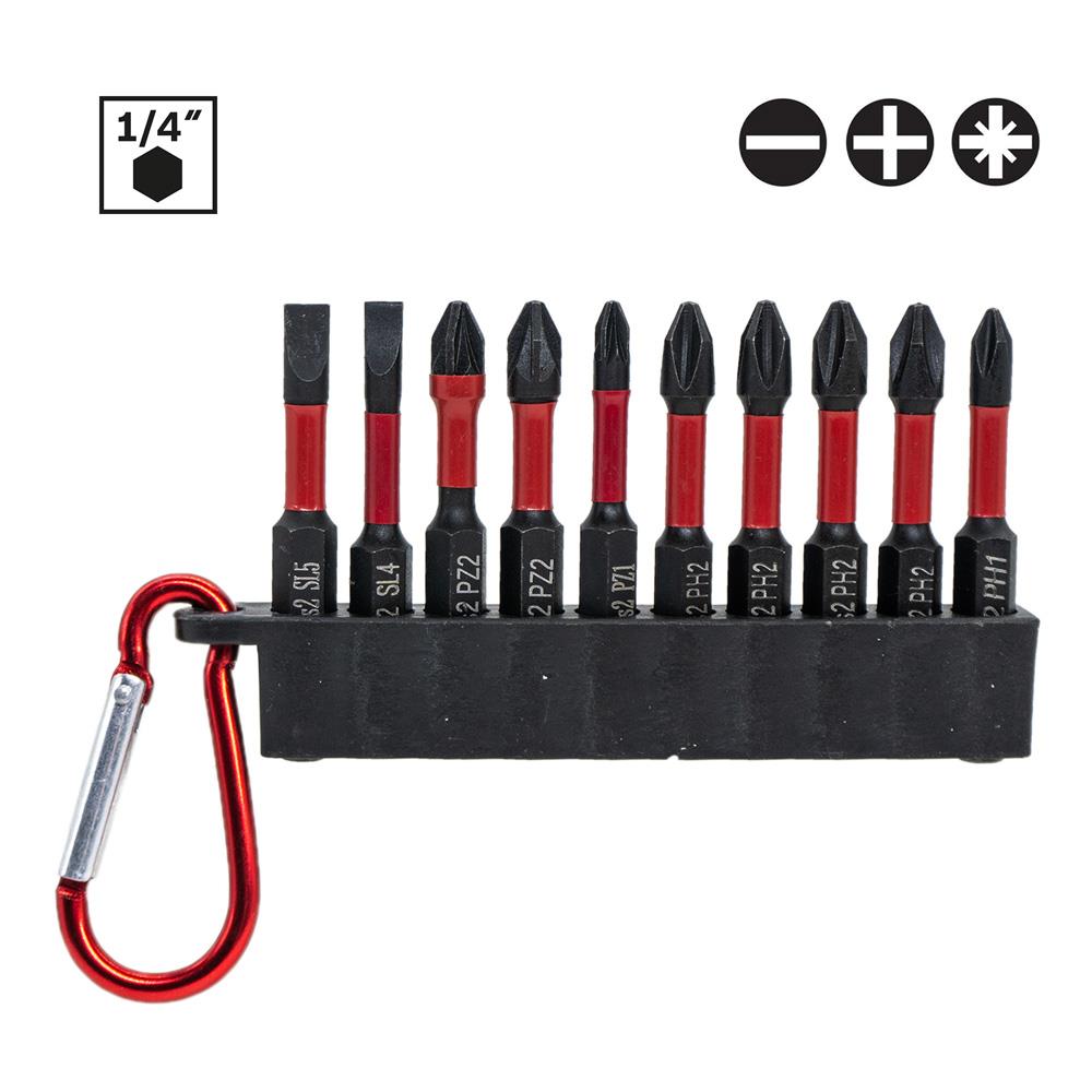 6277 Manyetik Düz-Yıldız Bits Uç Seti  (10 Parça)