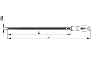 CETA FORM J57-106H Yuvarlak Kalın Eğe 6'' (Ergonomik Saplı)