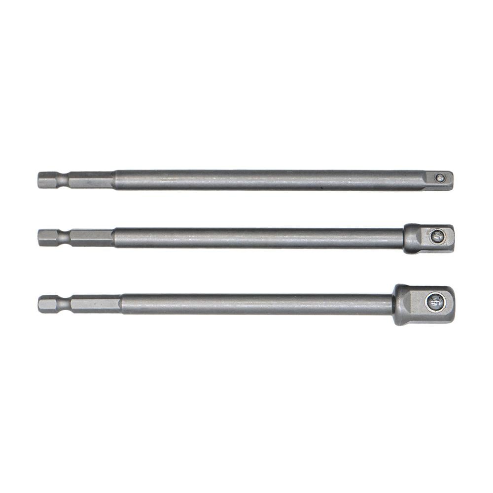 6534 Uzun Bits Saplı Lokma Adaptör Seti 150 mm (1/4'' - 3/8'' - 1/2'')