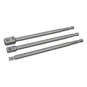 6534 Uzun Bits Saplı Lokma Adaptör Seti 150 mm (1/4'' - 3/8'' - 1/2'')