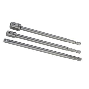 6534 Uzun Bits Saplı Lokma Adaptör Seti 150 mm (1/4'' - 3/8'' - 1/2'')