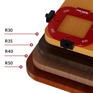 Rox Wood 0282 Alüminyum 4 Açılı Köşe Yönlendirici Freze Şablonu