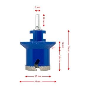 6541 Granit Mermer Seramik Delme Taşlama Pah Pançı 45/65 mm