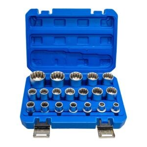 6180 1/2'' Spline 12 Köşe Lokma Anahtar Takımı 19 Parça