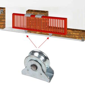 RMT030 Sürgülü Demir Kapı İçin Tablalı Ray Makarası 30 mm