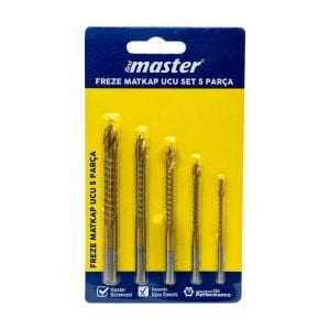 Master 530856 HSS Titanyum Kaplı Çok Amaçlı Freze Matkap Ucu Seti 5 Parça