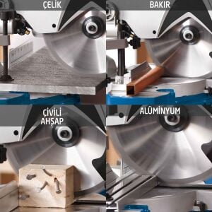 ﻿Scheppach HM90MP Multi Kesim Gönye Kesme Daire Testere 1700W 216 mm