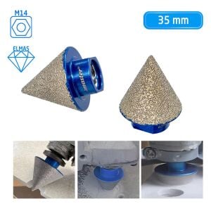 Master 530920 M14 Elmas Konik Panç Granit Mermer Delme Taşlama 35 mm