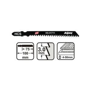 Knisaw KS51711 Ahşap Kesim Dekupaj Testere Ağzı Yedek Bıçak 5'li Paket