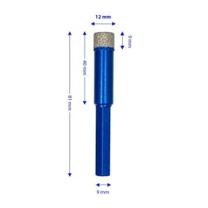 Master 530933 Altıgen Saplı Granit Mermer Delme Panç 12 mm