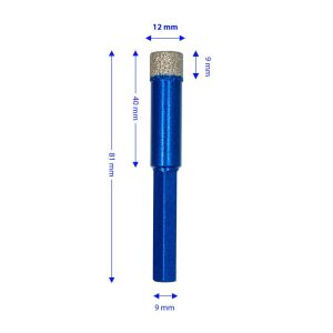 Master 530933 Altıgen Saplı Granit Mermer Delme Panç 12 mm
