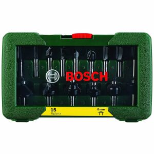 Bosch 2607019469 Ahşap Freze Uç Seti 15 Parça 8 mm Sap