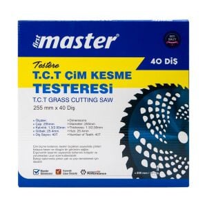 Master 504965 T.C.T Elmaslı Çim Kesme Daire Testeresi 255 mm 40 Diş