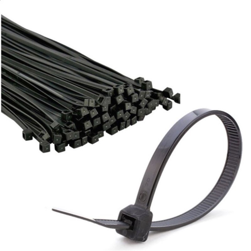 Plastik Kablo Bağı Cırt Kelepçe Siyah 9.0x850 mm (100 Adet)