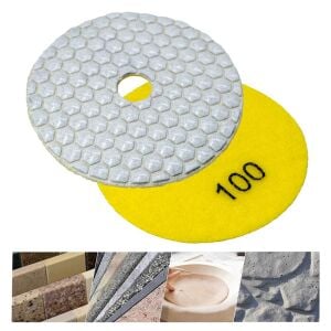 6551 Granit Mermer Taş Parlatma Polisaj Ped 100 mm - 100 Kum