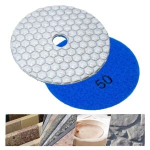 6550 Granit Mermer Taş Parlatma Polisaj Ped 100 mm - 50 Kum