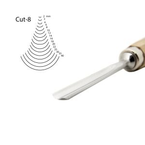 Kirschen Düz Oluklu Ağız Oyma Iskarpelası Kısa Cut8 - 8mm