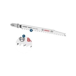 Bosch Expert T308 B Temiz Düz Kesim Ahşap Dekupaj Testere Bıçağı