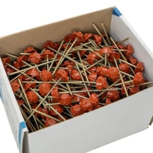 Monoblok Plastik Başlı Çatı Çivisi 10 cm - Kırmızı (400'lü Paket)