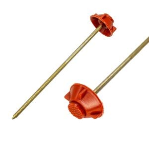 Monoblok Plastik Başlı Çatı Çivisi 10 cm - Kırmızı (400'lü Paket)