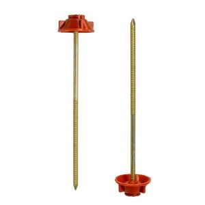 Monoblok Plastik Başlı Çatı Çivisi 10 cm - Kırmızı (400'lü Paket)