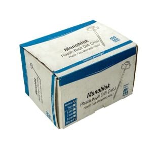 Monoblok Plastik Başlı Çatı Çivisi 10 cm - Kırmızı (400'lü Paket)