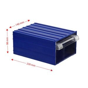 Mano MK-50 Mavi Plastik Çekmeceli Kutu 140x230x98 mm
