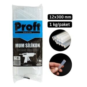 Proft Mum Silikon Şeffaf Kalın 12x300 mm (1 Kglık Paket)